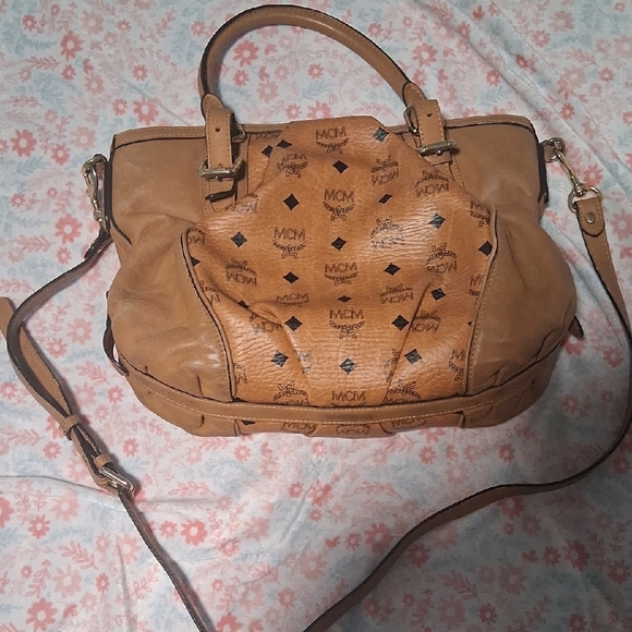 MCM Brown Leather Shoulder Bag - Picture 2 of 11